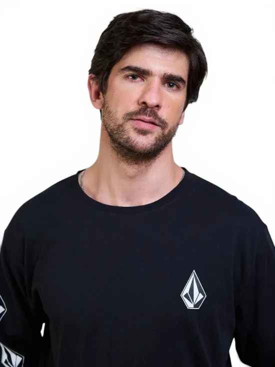 Polera Hombre Manga Larga Stone Negro Volcom - Imagen 4