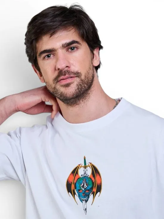 Polera Hombre Sneer Blanca Volcom - Imagen 2