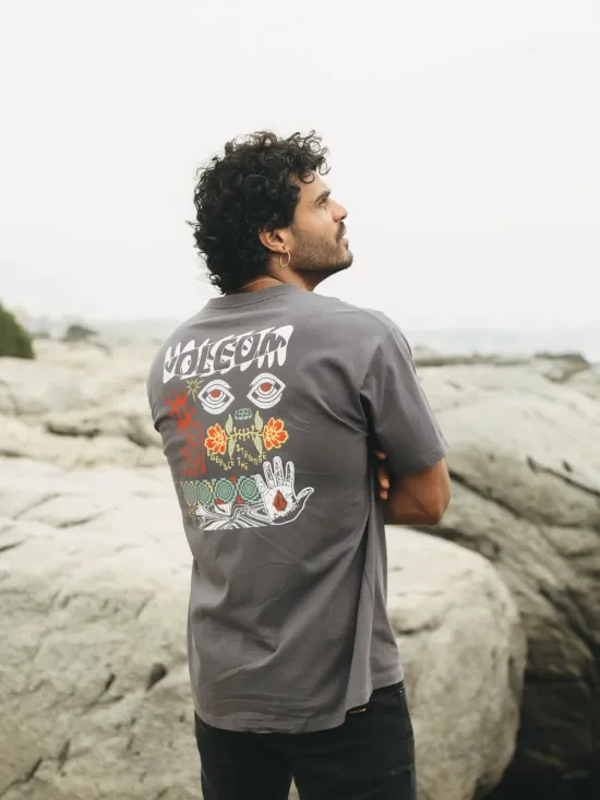 Polera Hombre Organic Impact Gris Volcom - Imagen 4