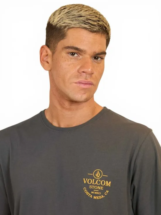 Polera Hombre Anchored Gris Oscuro Volcom - Imagen 3