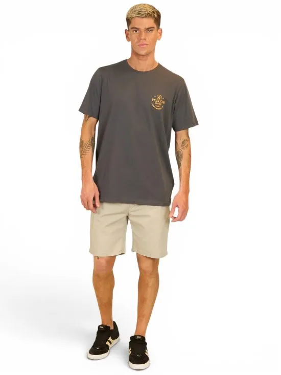 Polera Hombre Anchored Gris Oscuro Volcom - Imagen 4