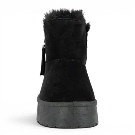 Botin Mujer Plataforma Chiporro Cierre Lateral Negro Alquimia - Imagen 3