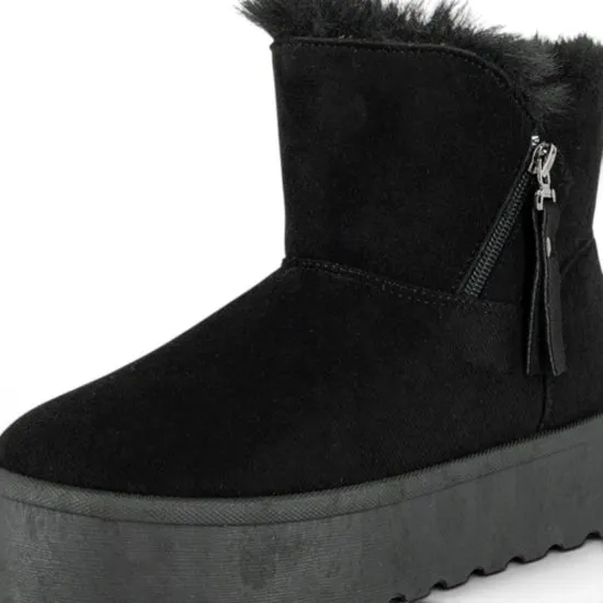 Botin Mujer Plataforma Chiporro Cierre Lateral Negro Alquimia - Imagen 4