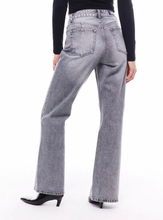 Jeans Wide Leg Full Brillantes en el Delantero JJO - Imagen 2