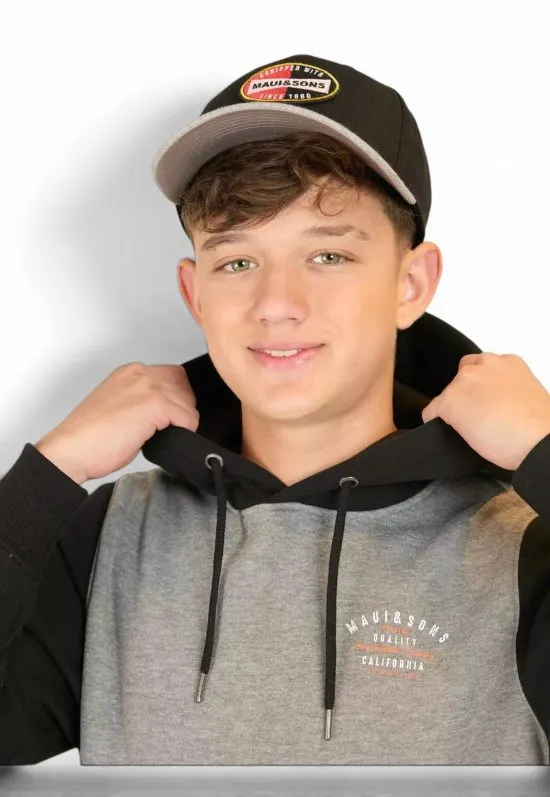 Poleron Canguro Mystic Negro Infantil Maui - Imagen 2