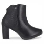 Botin Mujer Taco Alto Negro Stretch Elegante Piccadilly