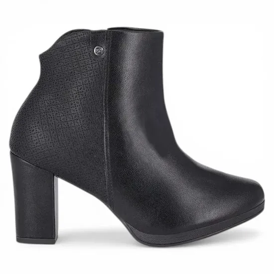 Botin Mujer Taco Alto Negro Stretch Elegante Piccadilly