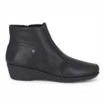 Botin Mujer Plataforma Negro Napa Pontilhado Comfort Piccadilly