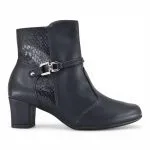 Botin Mujer Negro Taco Bloque Medio Piccadilly