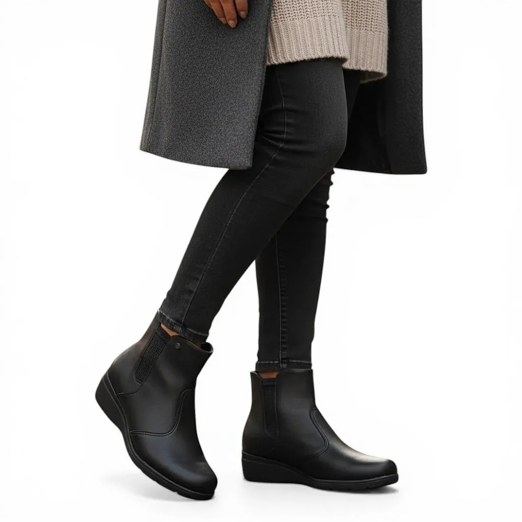 Botin Mujer Negro Maxi Therapy Plataforma Piccadilly