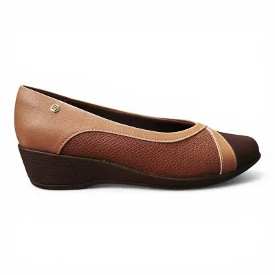 Zapato Mujer Cafe Conhaque Plataforma Piccadilly
