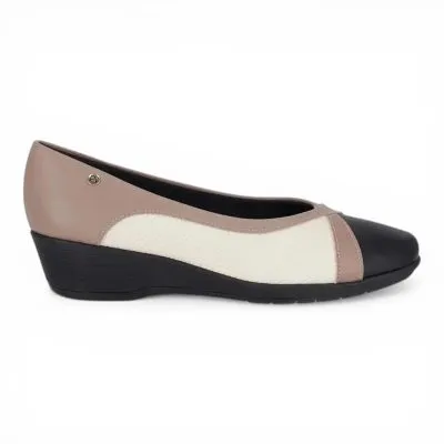 Zapato Mujer Beige Plataforma Baja Piccadilly