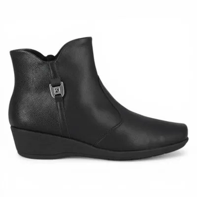 Botin Mujer Plataforma Negro Piccadilly