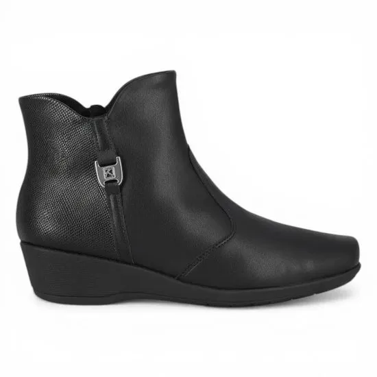 Botin Mujer Plataforma Negro Piccadilly