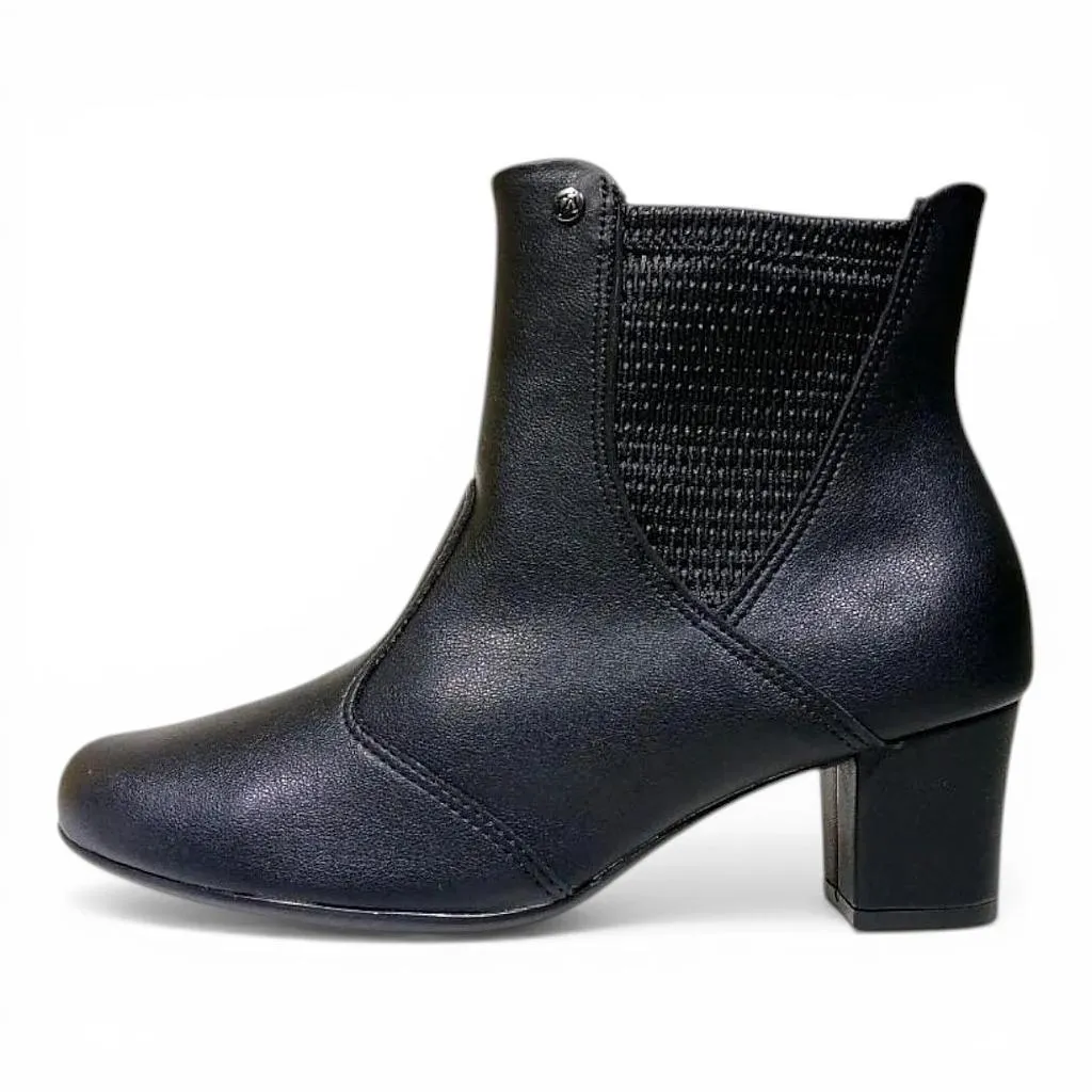 Botin Mujer Taco Medio Negro Stretch Elegante Piccadilly