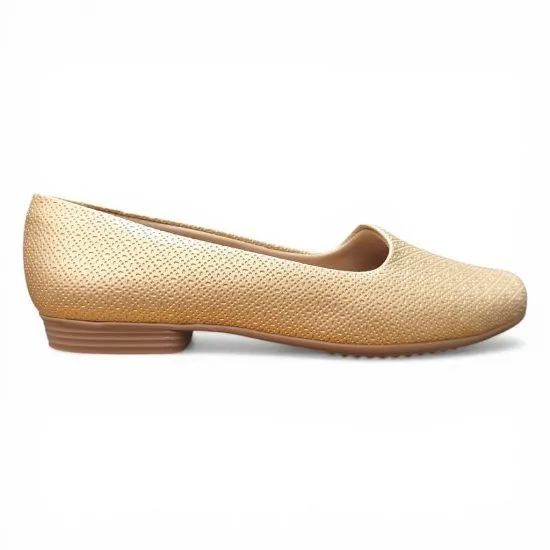 Zapato Mujer Bajo Dorado Comodo Piccadilly