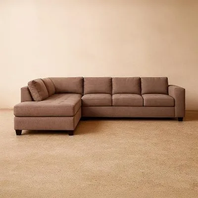 Sofa Seccional Tela Izquierdo Taupe Tamesis Cic