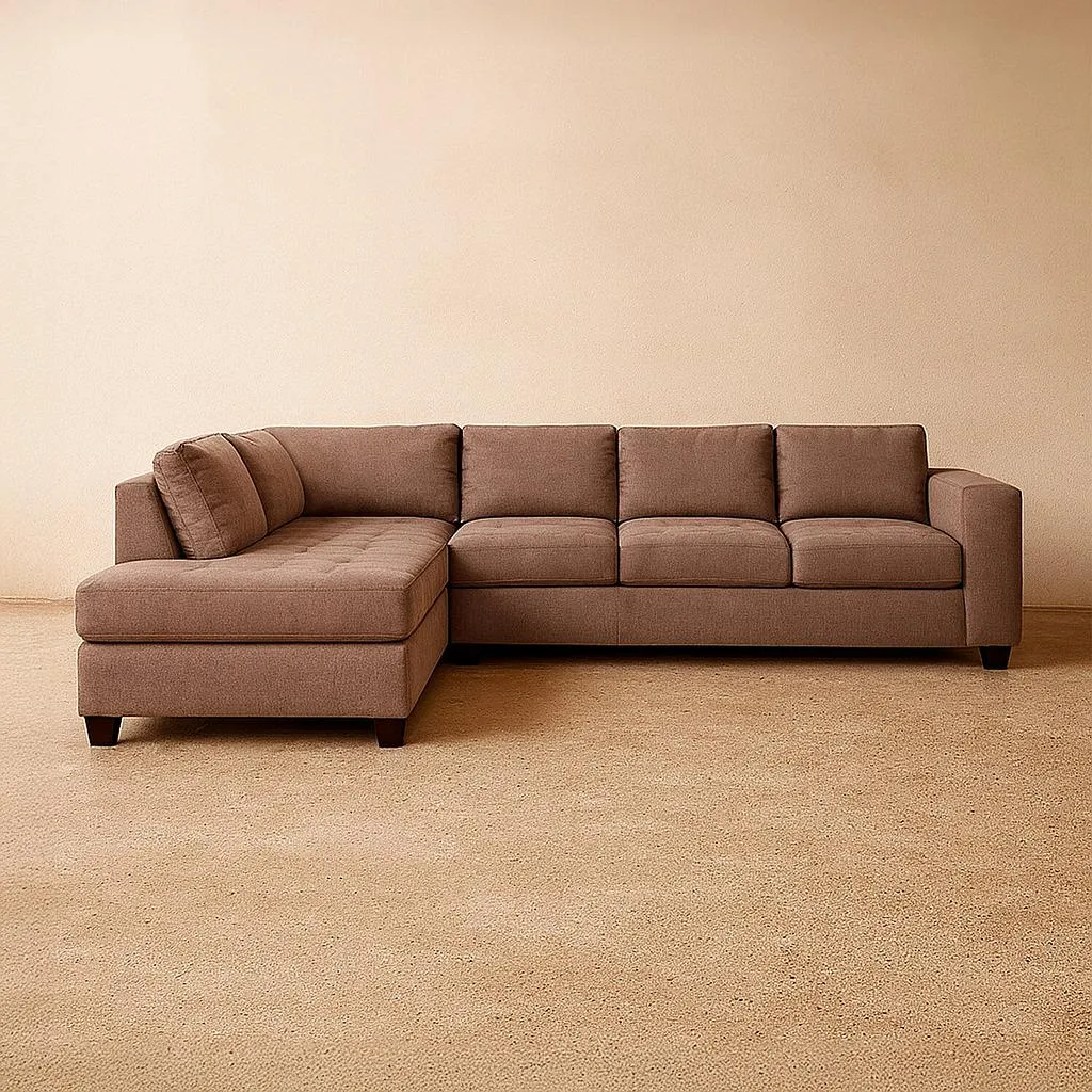 Sofa Seccional Tela Izquierdo Taupe Tamesis Cic