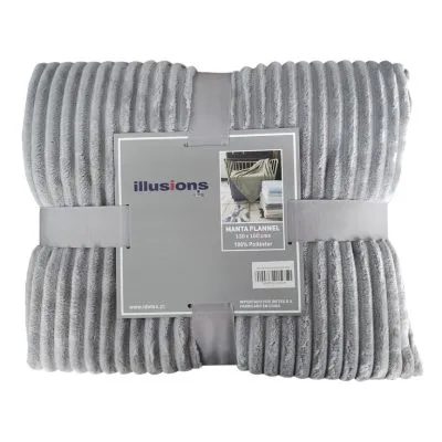 Manta Flannel Illusions Gris Idetex