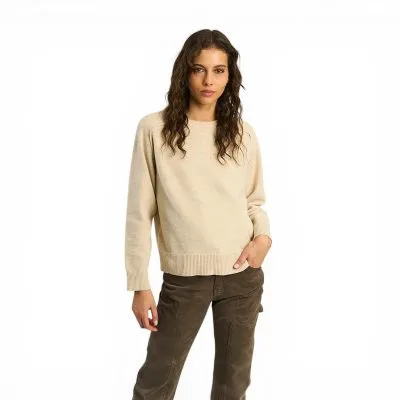 Sweater Ellus Mujer Loose Fit Ranglan Beige