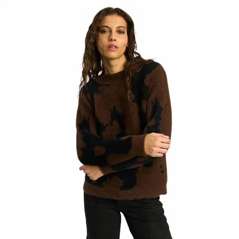 Sweater Mujer Regular Fit Leopardo Ellus