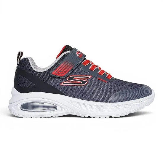 Zapatilla Kids Microspec Max Advance Squad Gris Skechers