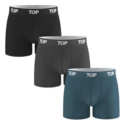 3 Pack Boxer Hombre Brief Algodon Lycra 208P328 Top
