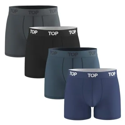 Pack 4 Boxer Hombre Briefs Algodon Top