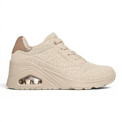 Zapatilla Mujer Uno Wedge Safari Daze Beige Skechers