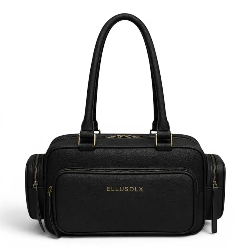 Cartera Cuerina Black Con bolsillos Ellus