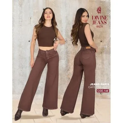 Jeans Mujer Paris Cafe Wide Leg Divine Jeas