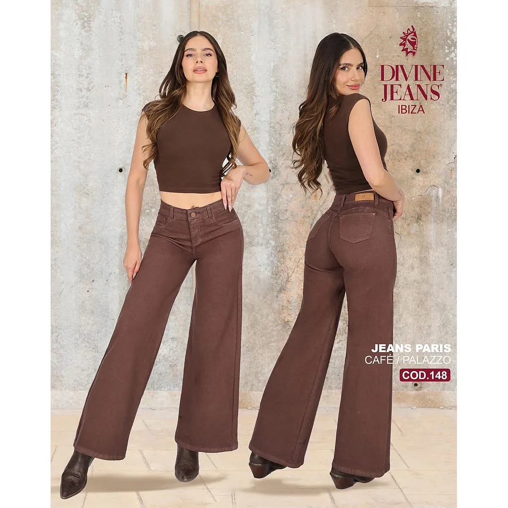 Jeans Mujer Paris Cafe Wide Leg Divine Jeas