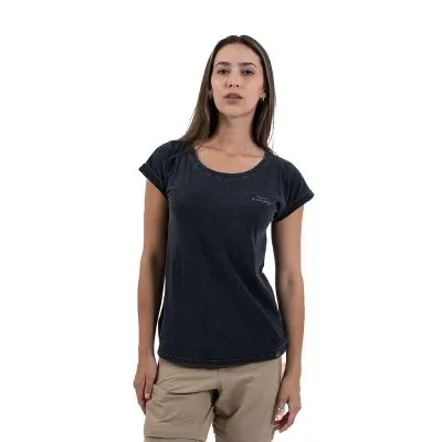 Polera Manga Corta Mujer Mini Logo Negro Kannu