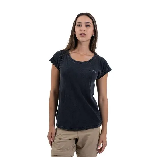 Polera Manga Corta Mujer Mini Logo Negro Kannu