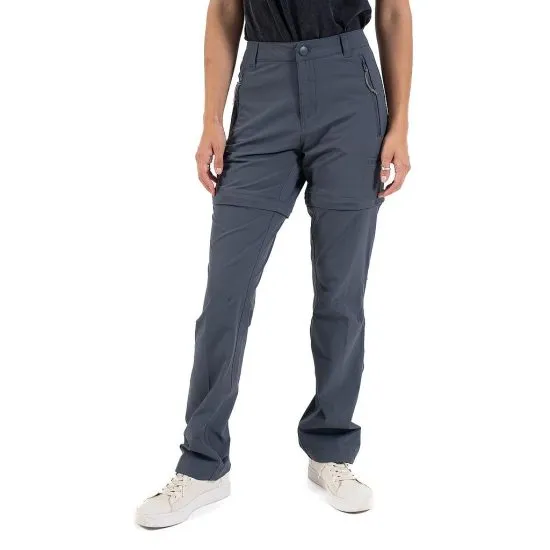 Pantalón Trekking Desmontable Mujer Llaima Gris Oscuro Kannu