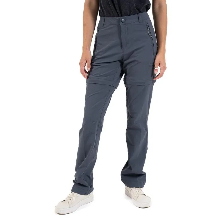 Pantalón Trekking Desmontable Mujer Llaima Gris Oscuro Kannu