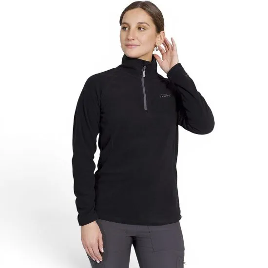 Polar Valle De La Luna Half Zipper Mujer Negro Kannu
