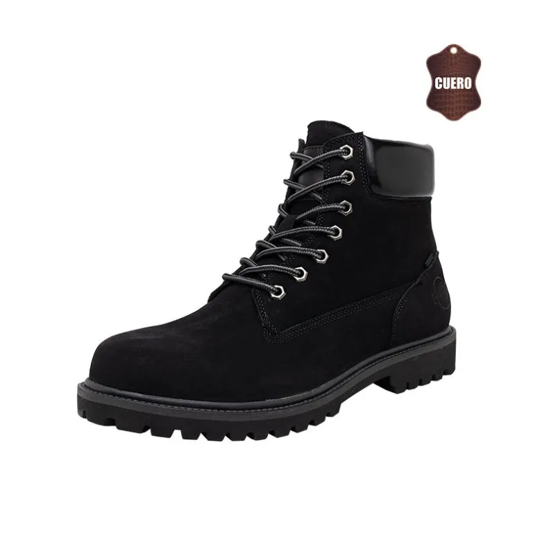 Botin Hombre Cuero Timber Negro Casual London Adixt