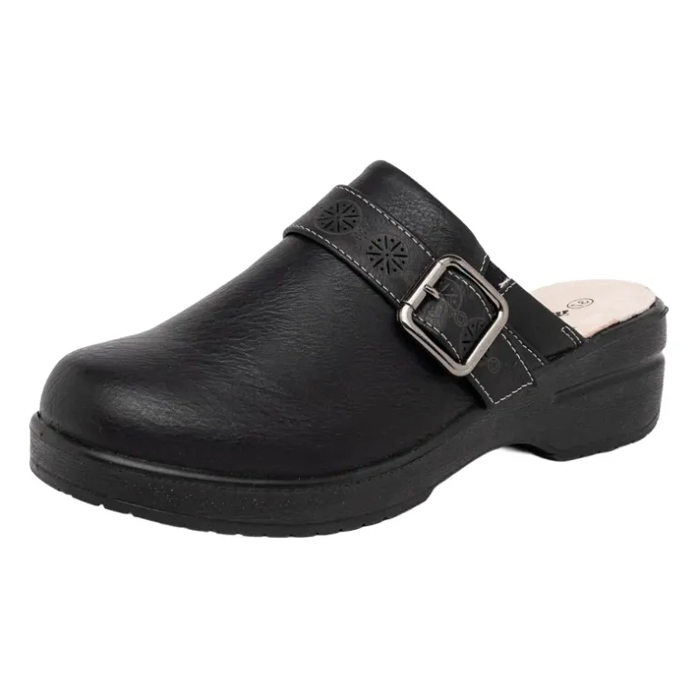 Zapato Sueco Mujer Plataforma Negro Ajustable Passer