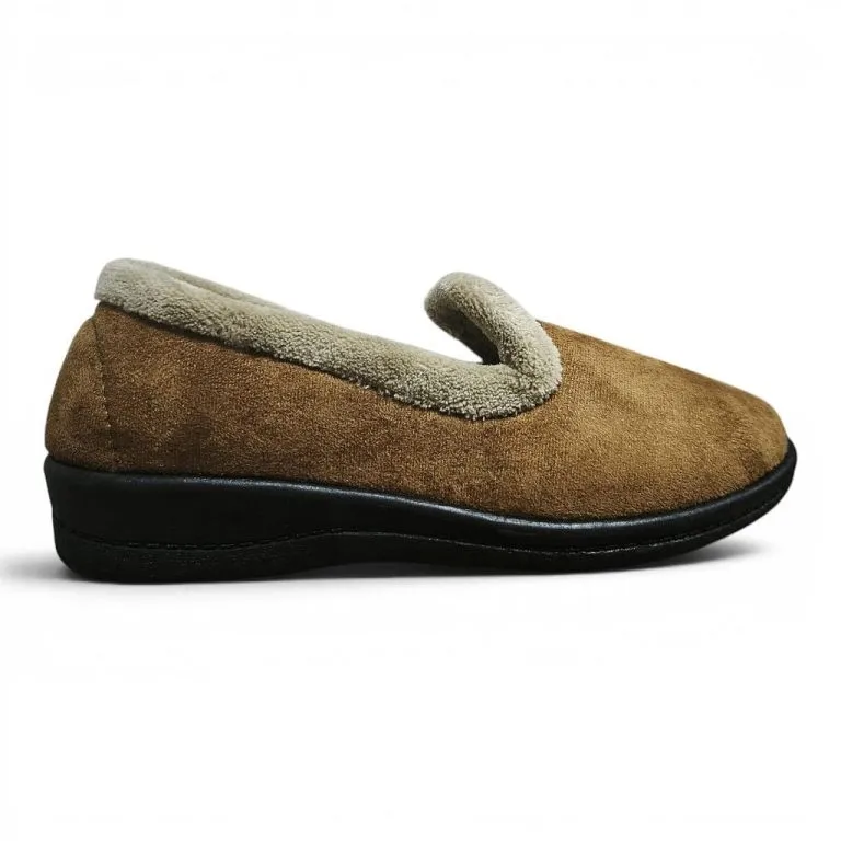 Zapato Descanso Mujer Forrado Chiporro Caramelo Passer