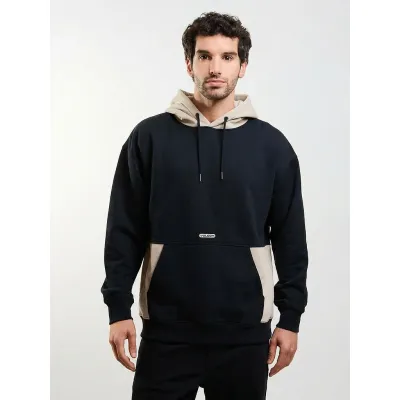 Poleron Hombre Canguro Static Negro Volcom