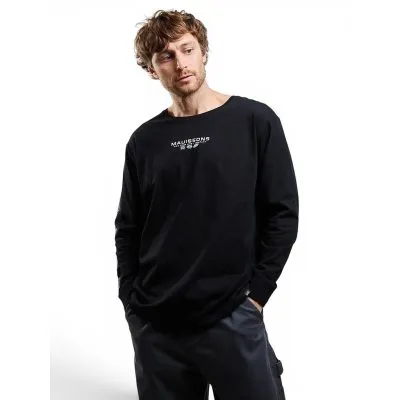 Polera Hombre Manga Larga Barding Negro Maui