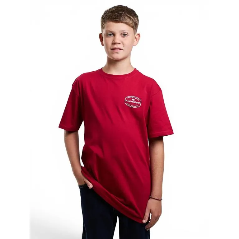 Polera Juvenil The Gold State Rojo Maui