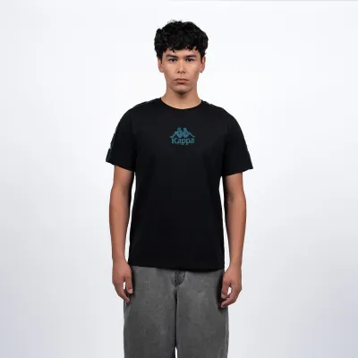 Polera Hombre Black Logo Front Black Kappa