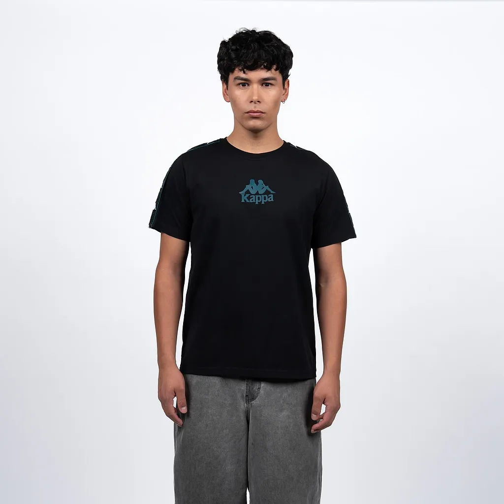 Polera Hombre Black Logo Front Black Kappa