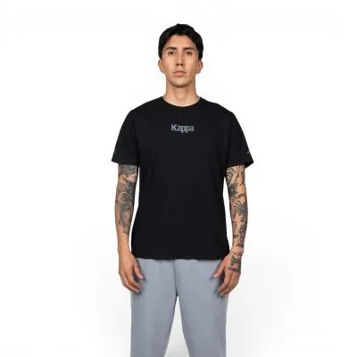 Polera Kappa Men Black Pure Logo Omini