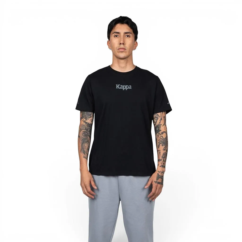 Polera Kappa Men Black Pure Logo Omini