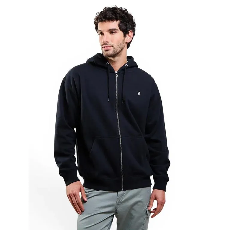 Poleron Hombre Full Zipper Lowtone Negro Volcom