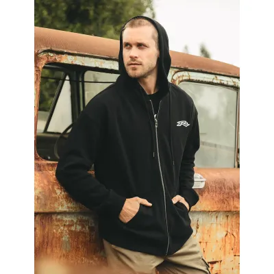 Poleron Hombre Marrow Full Zipper Negro Rusty