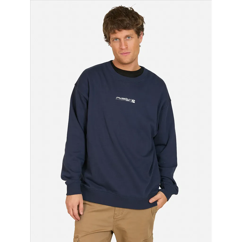 Poleron Hombre Crew Stamped Navy Rusty